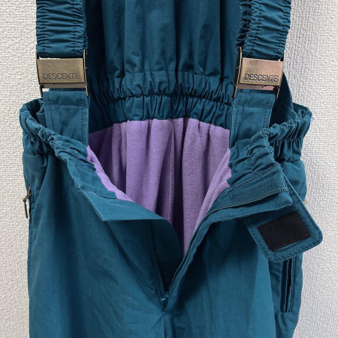 ☆90’sレア☆ デサント スキーウェア テック系 上下セット ブルー M