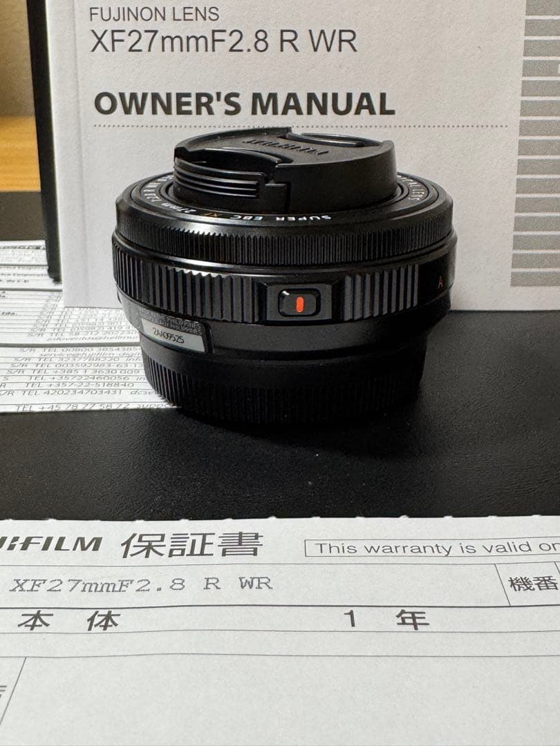 【美品】FUJIFILM XF27mmF2.8 R WR レンズ