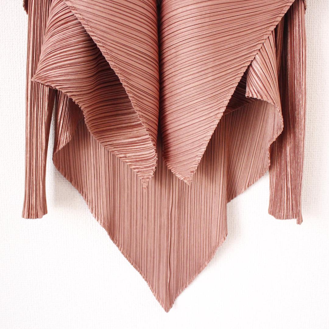 PLEATS PLEASE 変形カーディガン Lサイズ ピンク