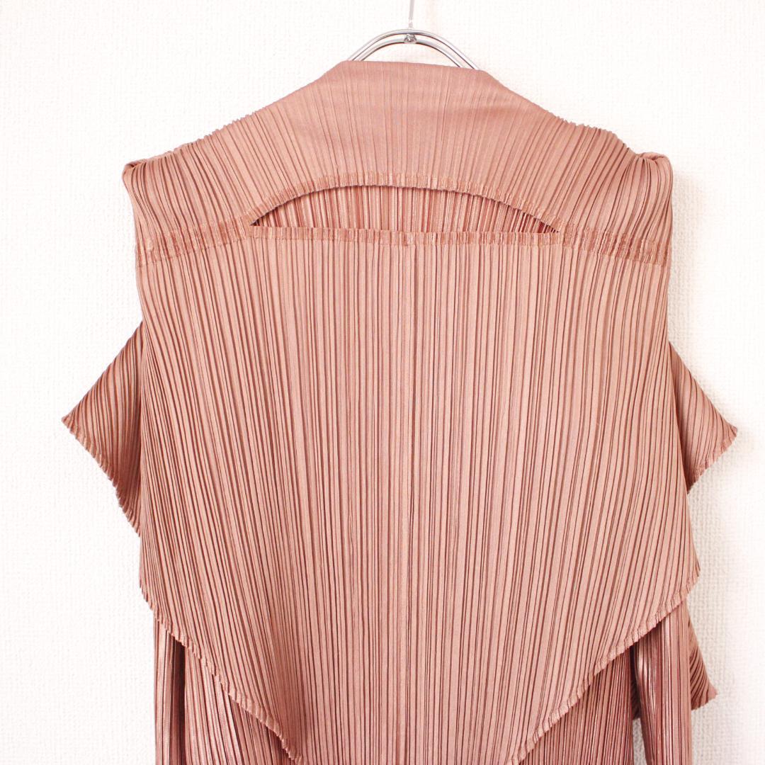 PLEATS PLEASE 変形カーディガン Lサイズ ピンク