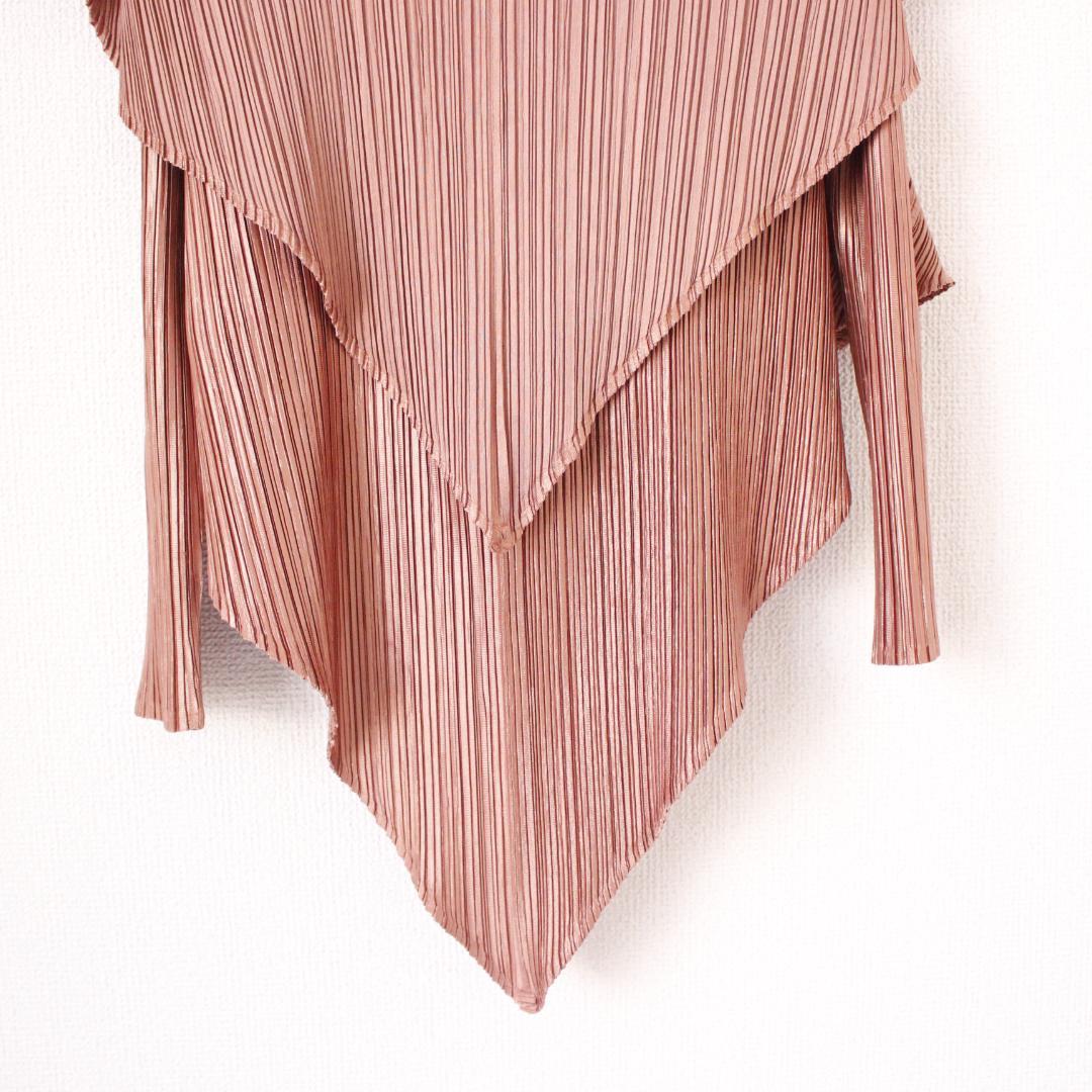 PLEATS PLEASE 変形カーディガン Lサイズ ピンク