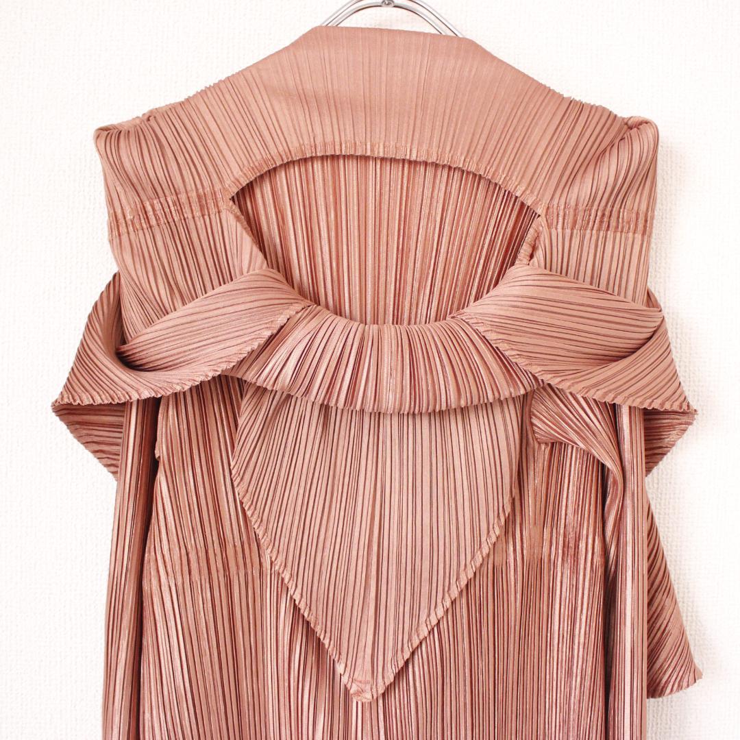 PLEATS PLEASE 変形カーディガン Lサイズ ピンク