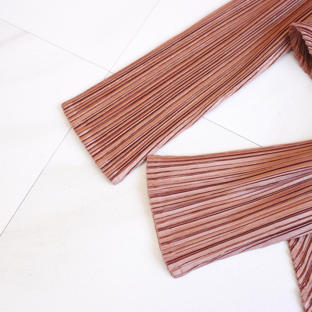 PLEATS PLEASE 変形カーディガン Lサイズ ピンク