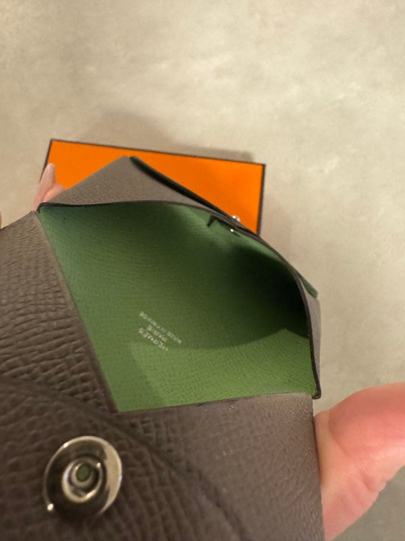 美品 エルメス カルヴィ バイカラー カードケース　名刺入れ