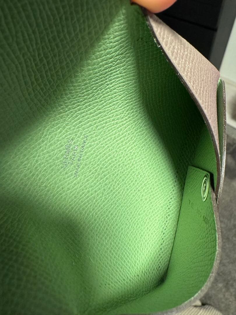 美品 エルメス カルヴィ バイカラー カードケース　名刺入れ