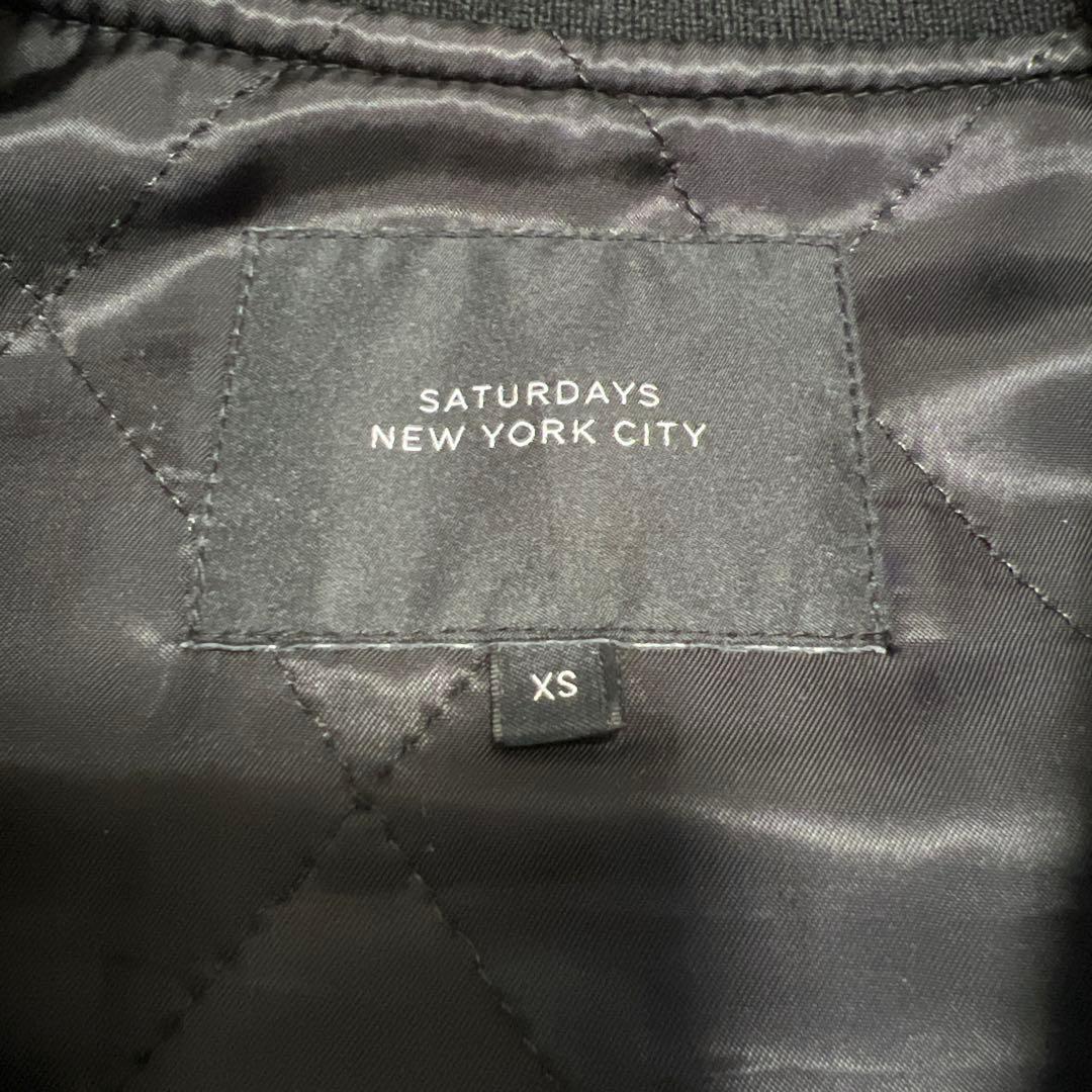 美品 サタデーズニューヨークシティ スタジャン 黒