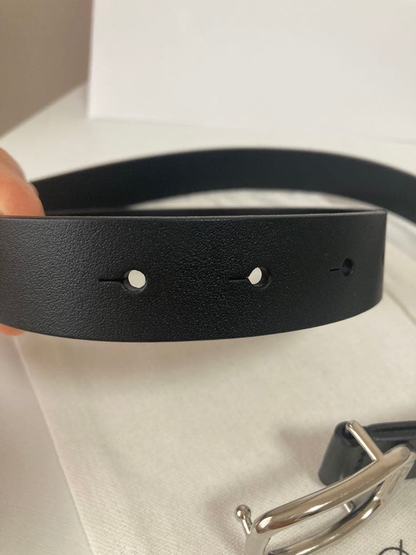 【試着のみ】CREWRE クルーレ　ボタンスタッズレザーベルト　黒　サイズ1