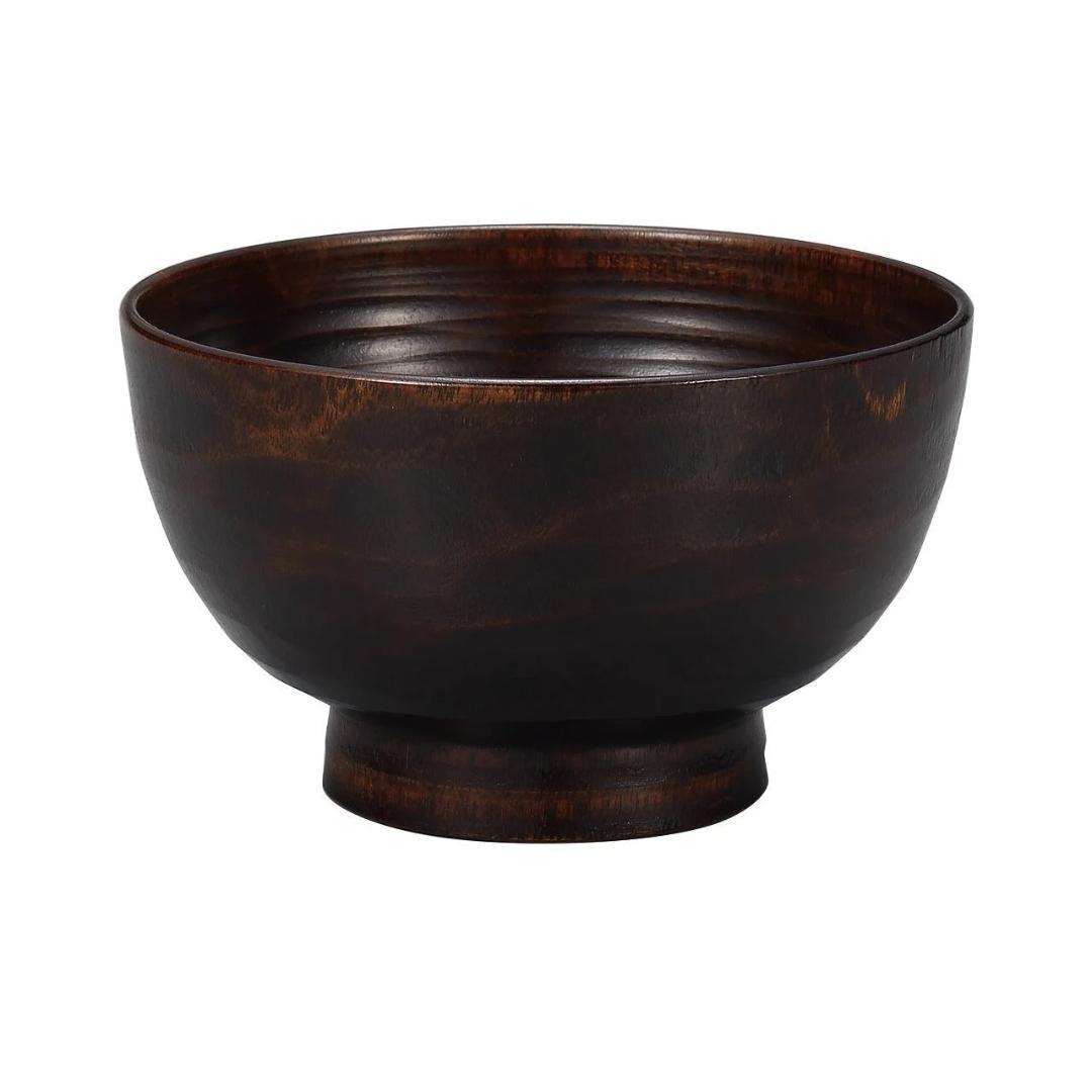 創作漆器瑾齋　ハツリ筋椀　拭漆一対