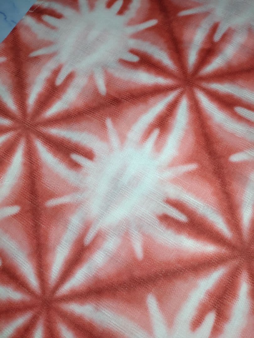 新品未使用　浴衣のみ　雪花風　麻の葉　レッド