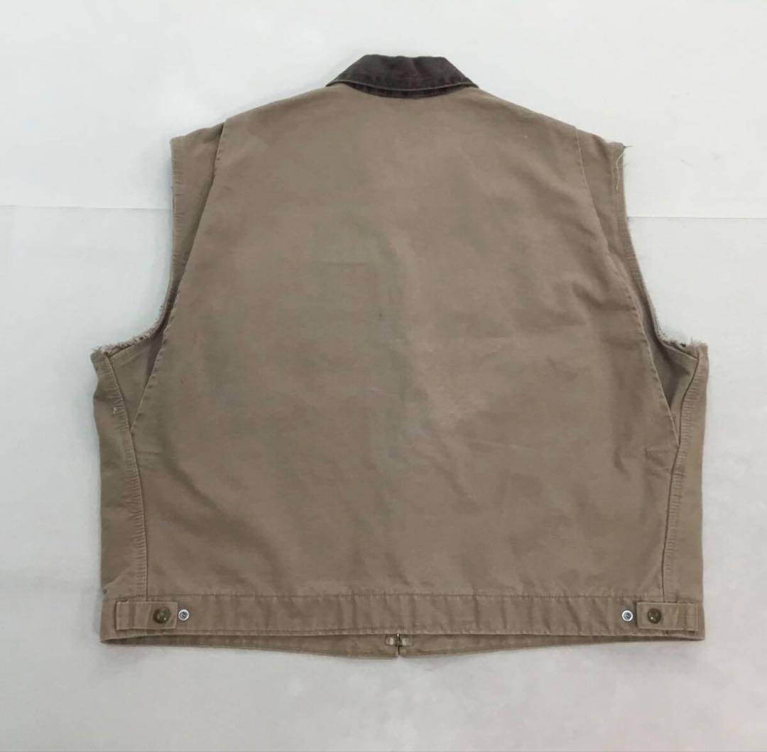 へ*ち様 【希少】Carhartt デトロイトジャケット リメイクベスト ヴィン
