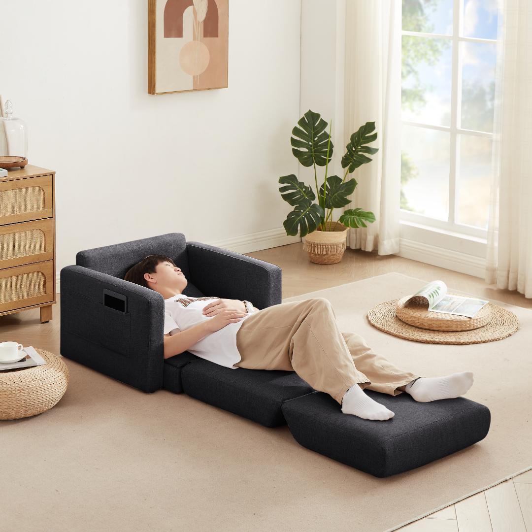 ソファーベッド 折りたたみベッド ローソファー シングルソファーベッド