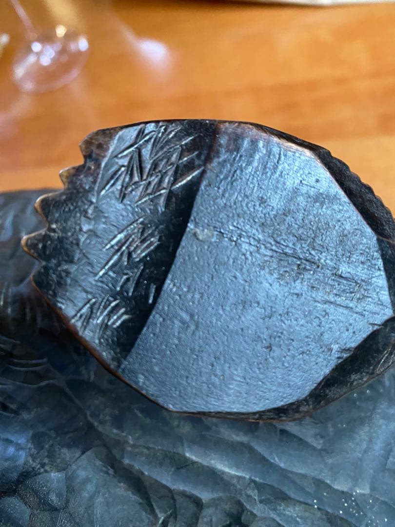 木彫り熊　梅原作　希少　屋久杉