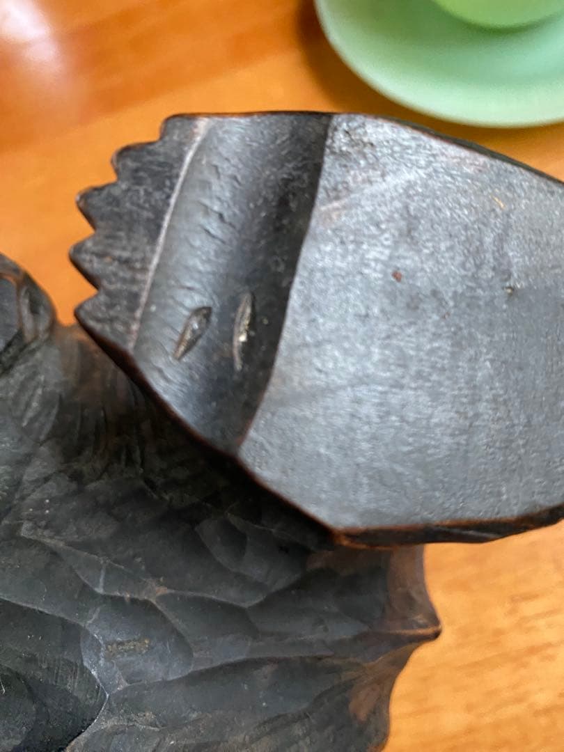 木彫り熊　梅原作　希少　屋久杉