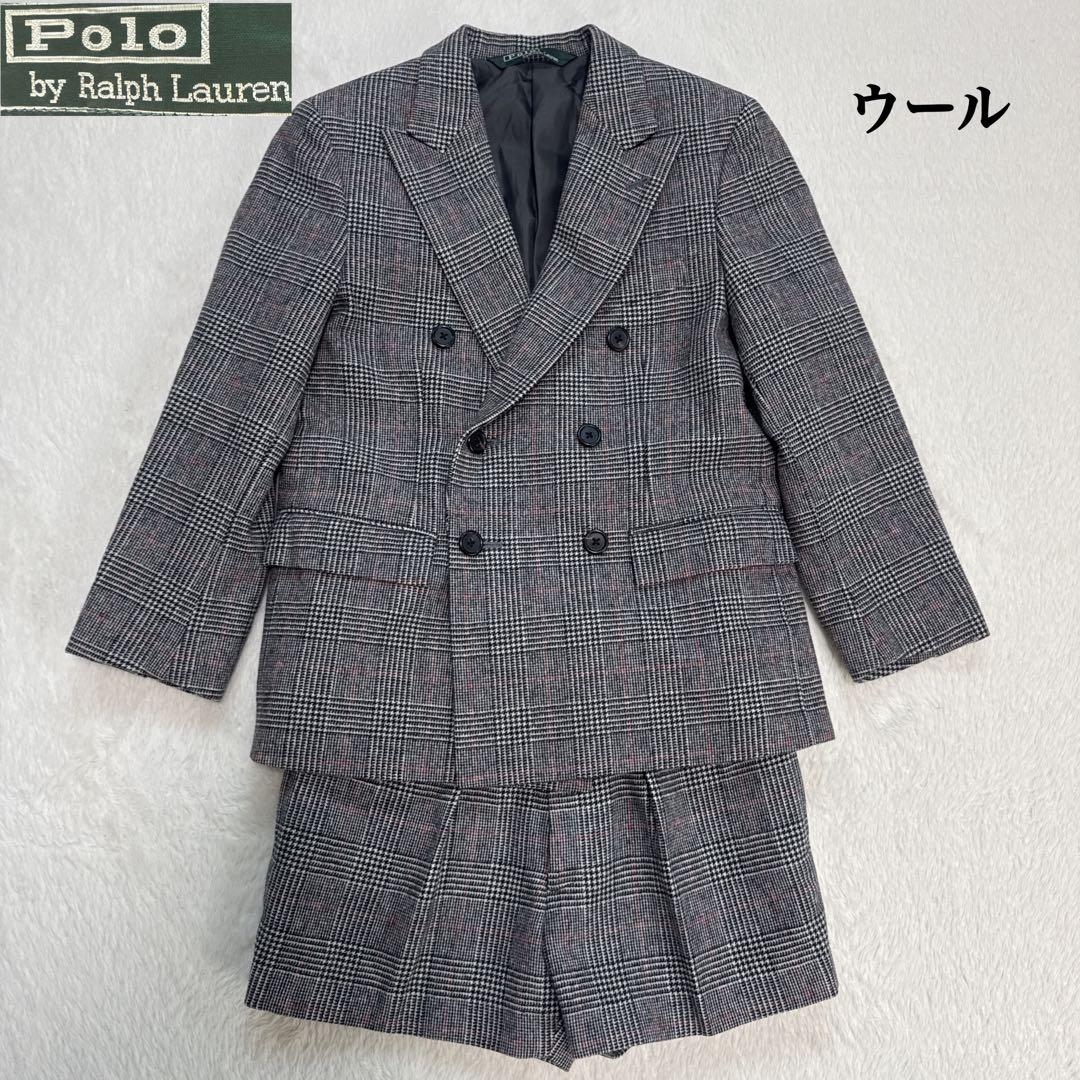 美品　Polo byRalphLauren 男の子　スーツ　ウール　チェック