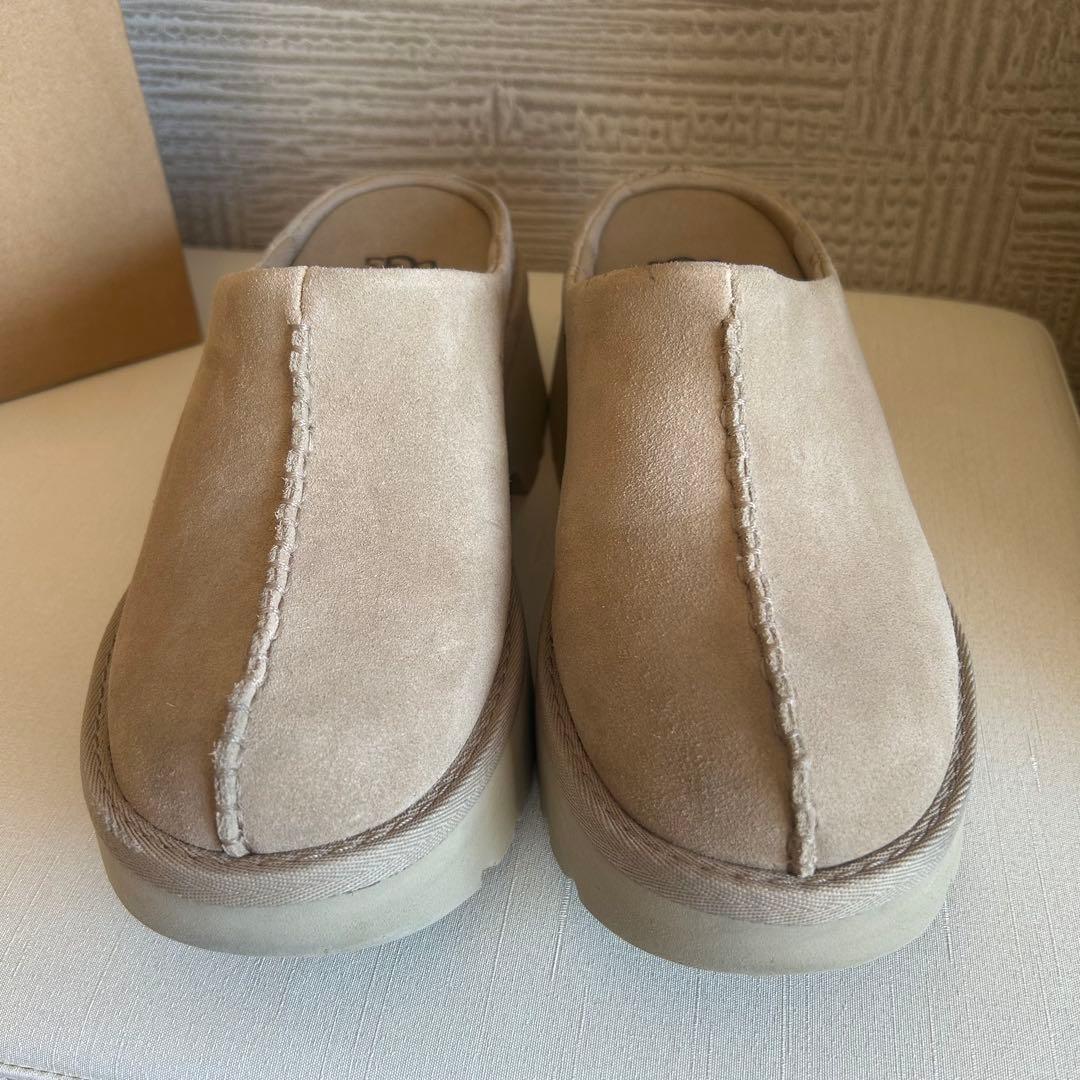 【美品】UGGアグ☆NEW HEIGHTS CLOG BEIGE 厚底 24cm