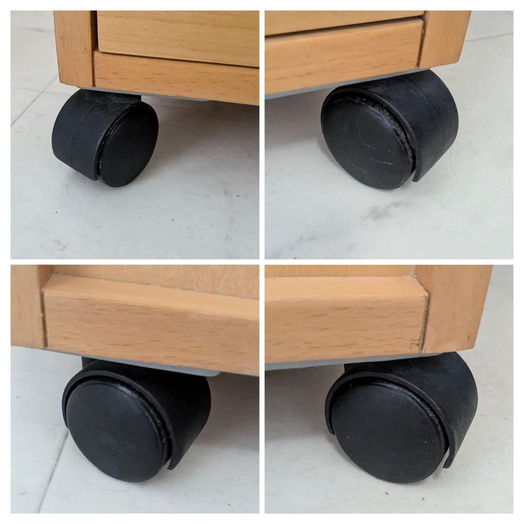 ILLUMS 北欧モダン 五段 キャスター ディスプレイチェスト ガラス天板