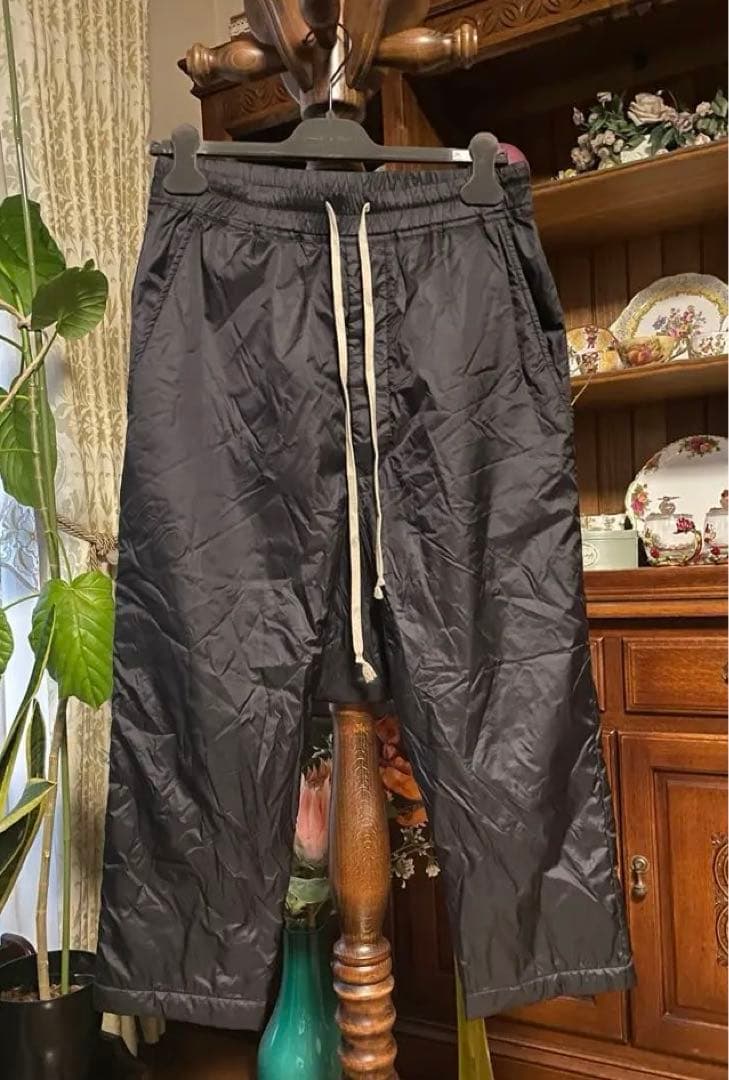 RickOwens DRAWSTRING CROPPED WOVEN サルエル