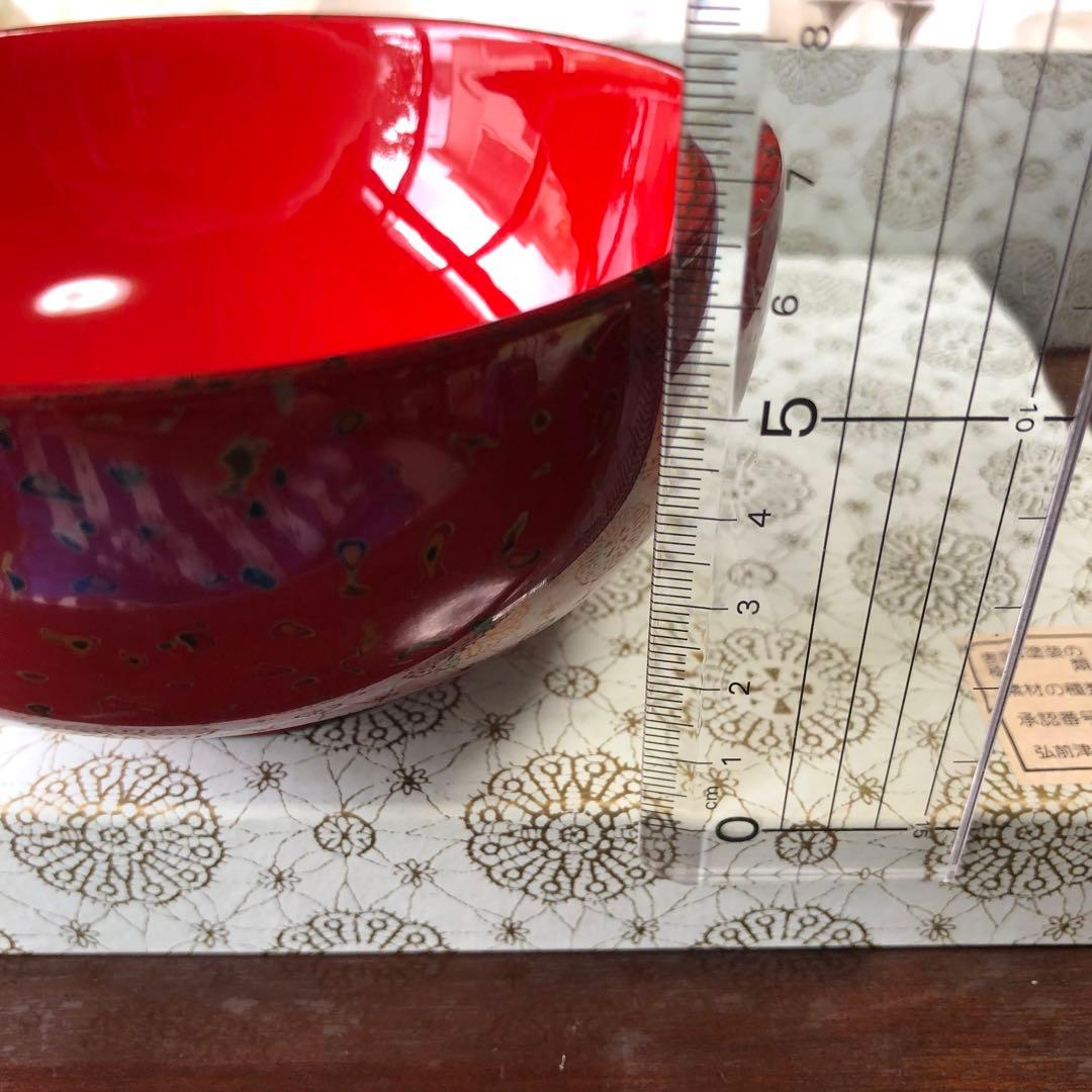 夫婦汁椀 天然木製 津軽塗 唐塗梨子地黒上・赤上　弘前津軽塗商工業共同組合