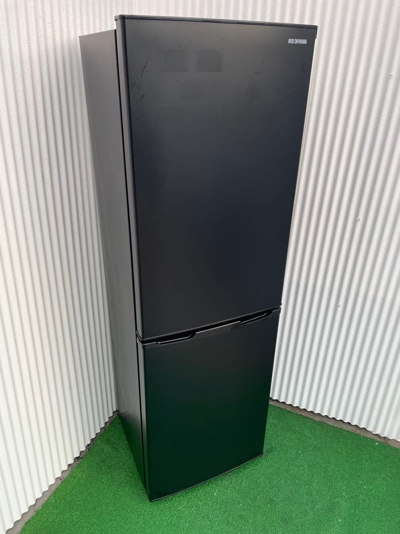923 アイリスオーヤマ おしゃれブラック 大きめ2ドア冷蔵庫 スリム幅 大容量