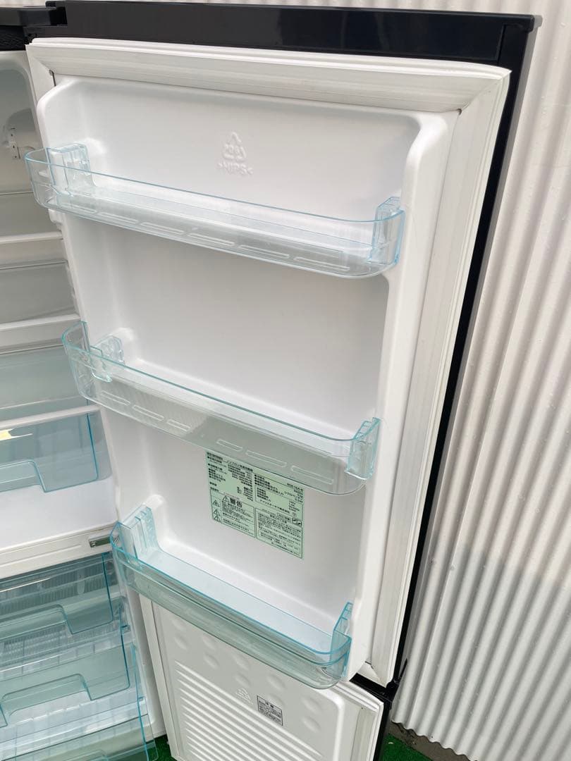 923 アイリスオーヤマ おしゃれブラック 大きめ2ドア冷蔵庫 スリム幅 大容量