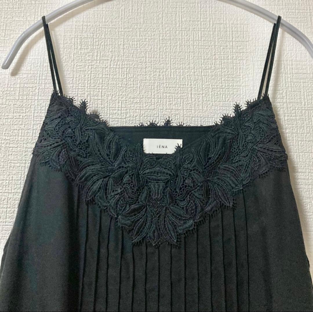 IENA/イエナ レースキャミソールワンピース ブラック 38
