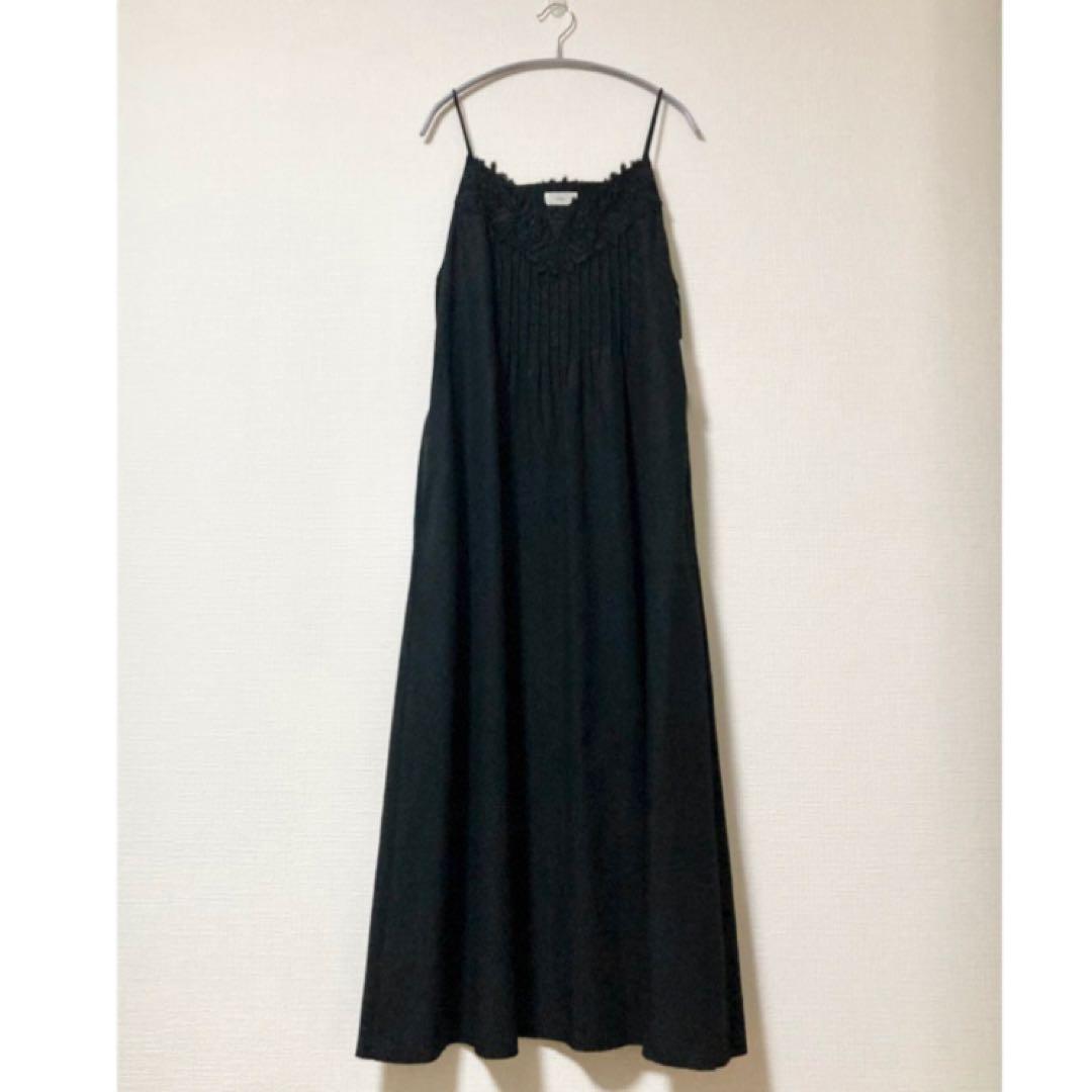 IENA/イエナ レースキャミソールワンピース ブラック 38