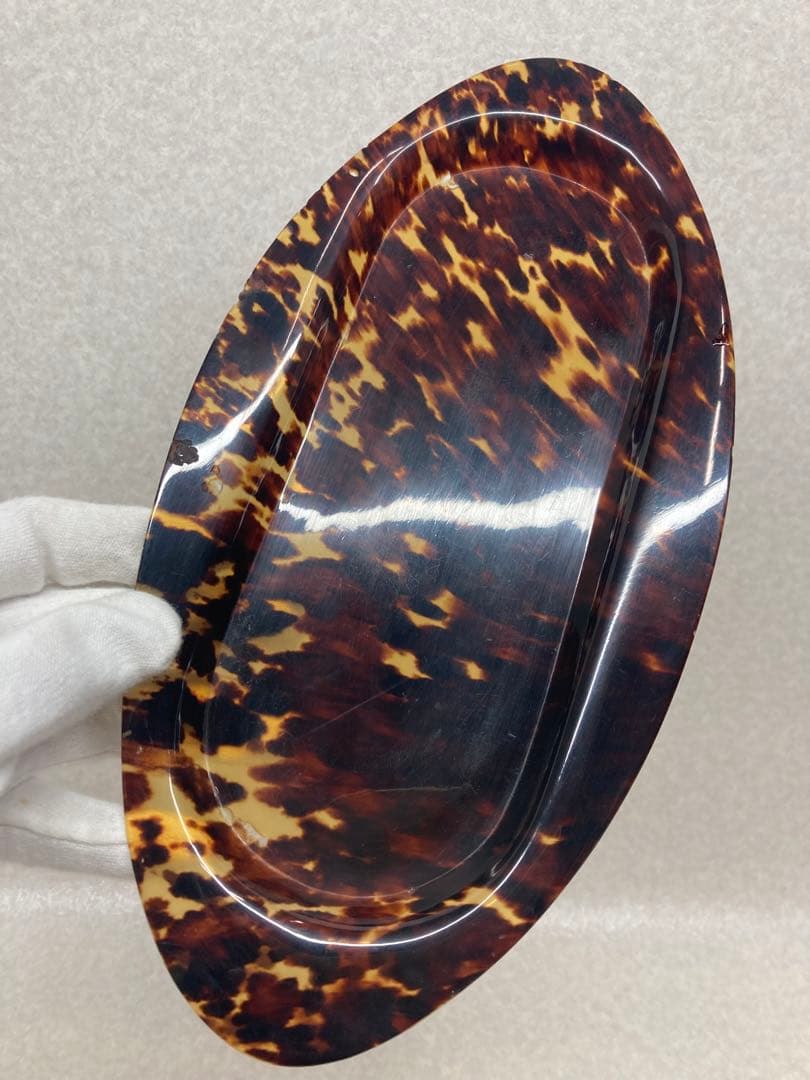 D0104）希少 中国古美術 文房具 水盤 鼈甲水盤 本鼈甲 天然べっ甲