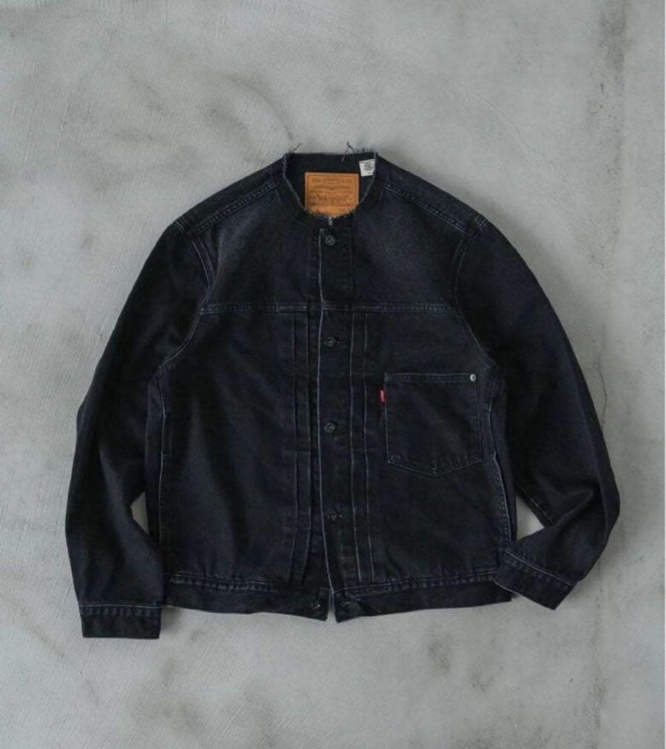美品 EDIFICE Levi's 別注デニムジャケット'COLLARLESS'