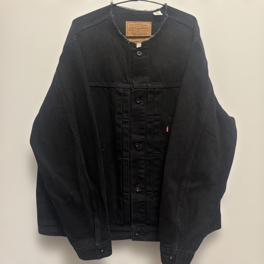 美品 EDIFICE Levi's 別注デニムジャケット'COLLARLESS'