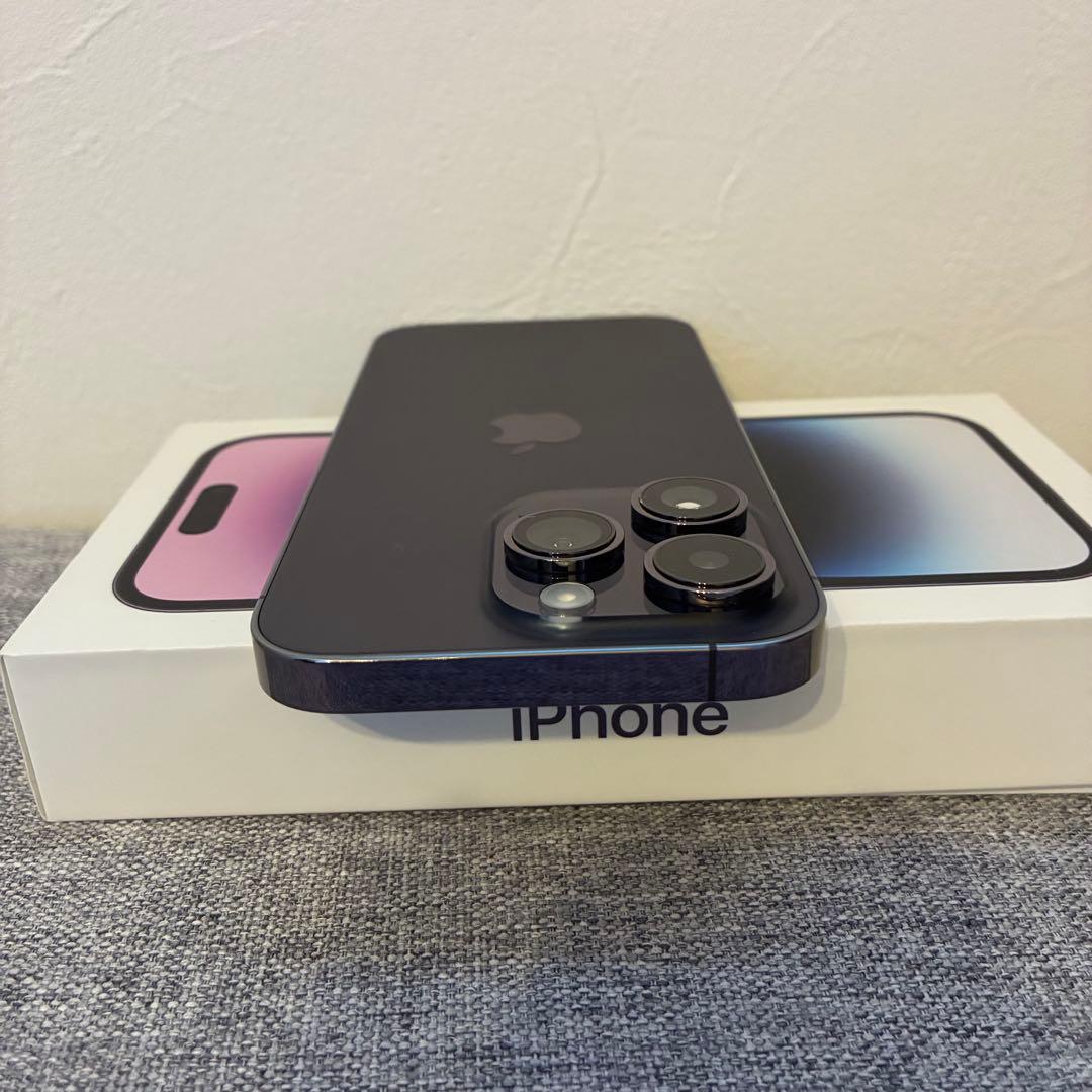 【箱付き】Apple iPhone 14 Pro 128GB ディープパープル