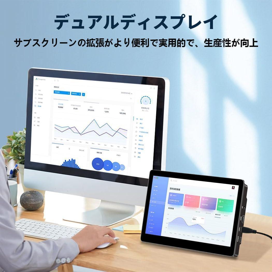 訳あり❣️8.9インチ タッチモバイルモニター スピーカー内蔵 VESA対応