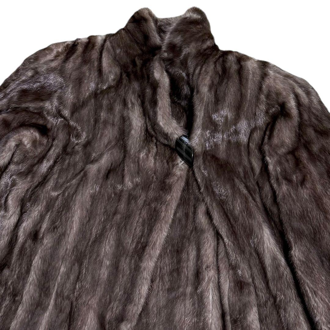 VISCARDI ブルーアイリスミンク ファーコート 毛皮 紋様柄 裾周り212