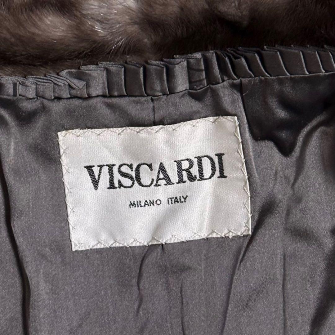 VISCARDI ブルーアイリスミンク ファーコート 毛皮 紋様柄 裾周り212
