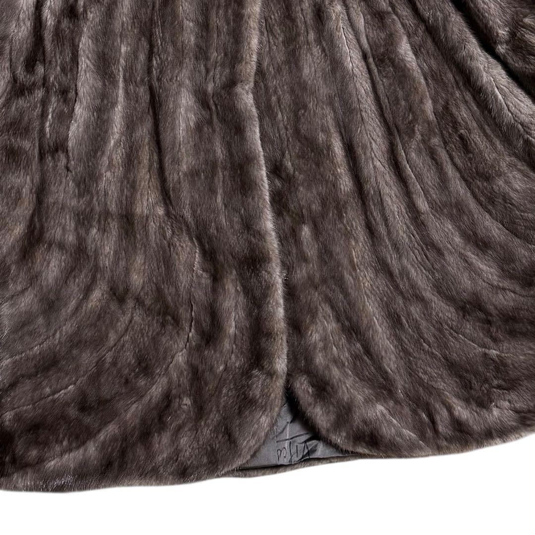 VISCARDI ブルーアイリスミンク ファーコート 毛皮 紋様柄 裾周り212