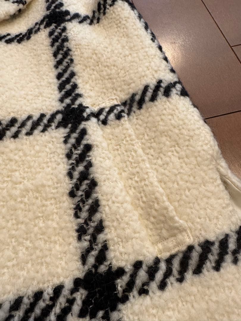 sheller シェリエ ジレコート 極美品 ビックチェック柄