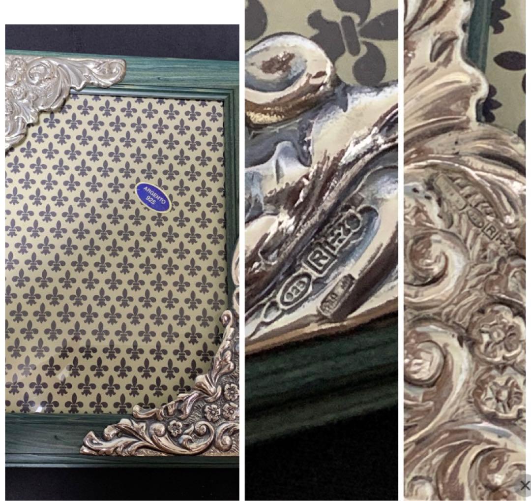 RAGGIヴィンテージ アルジェント925 ローマン フォトフレーム イタリア製