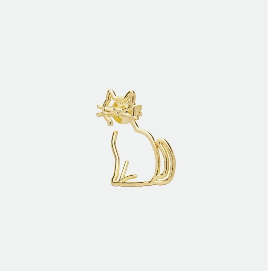 【美品】ALIITA MIAU ピアス シングル 猫 ゴールド 片耳用