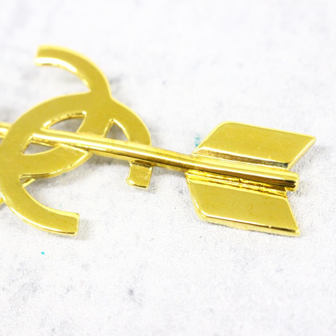 ◇CHANEL シャネル ココマーク アローブローチ ゴールド