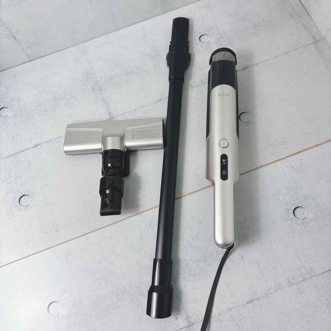 siroca 超軽量2way コードレススティッククリーナー シャンパンシルバー