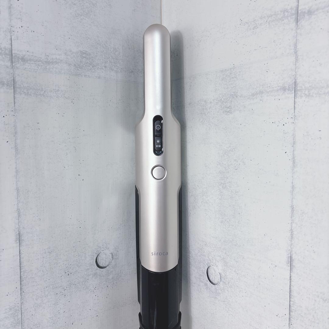siroca 超軽量2way コードレススティッククリーナー シャンパンシルバー