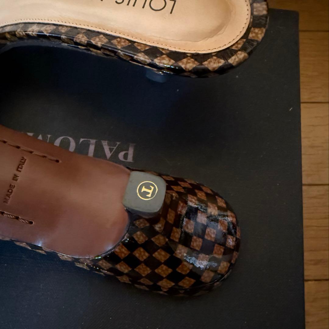 【週末セール開催】ルイヴィトン ダミエ ローヒール ヒール サンダル