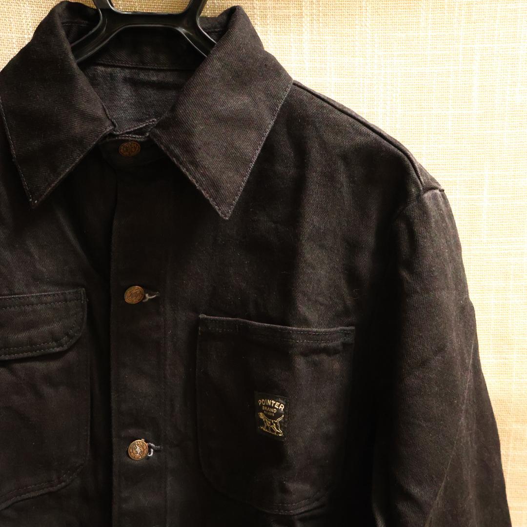 ポインターブラックラベル 激レア先染めブラックデニム 限定品 US-M日本L