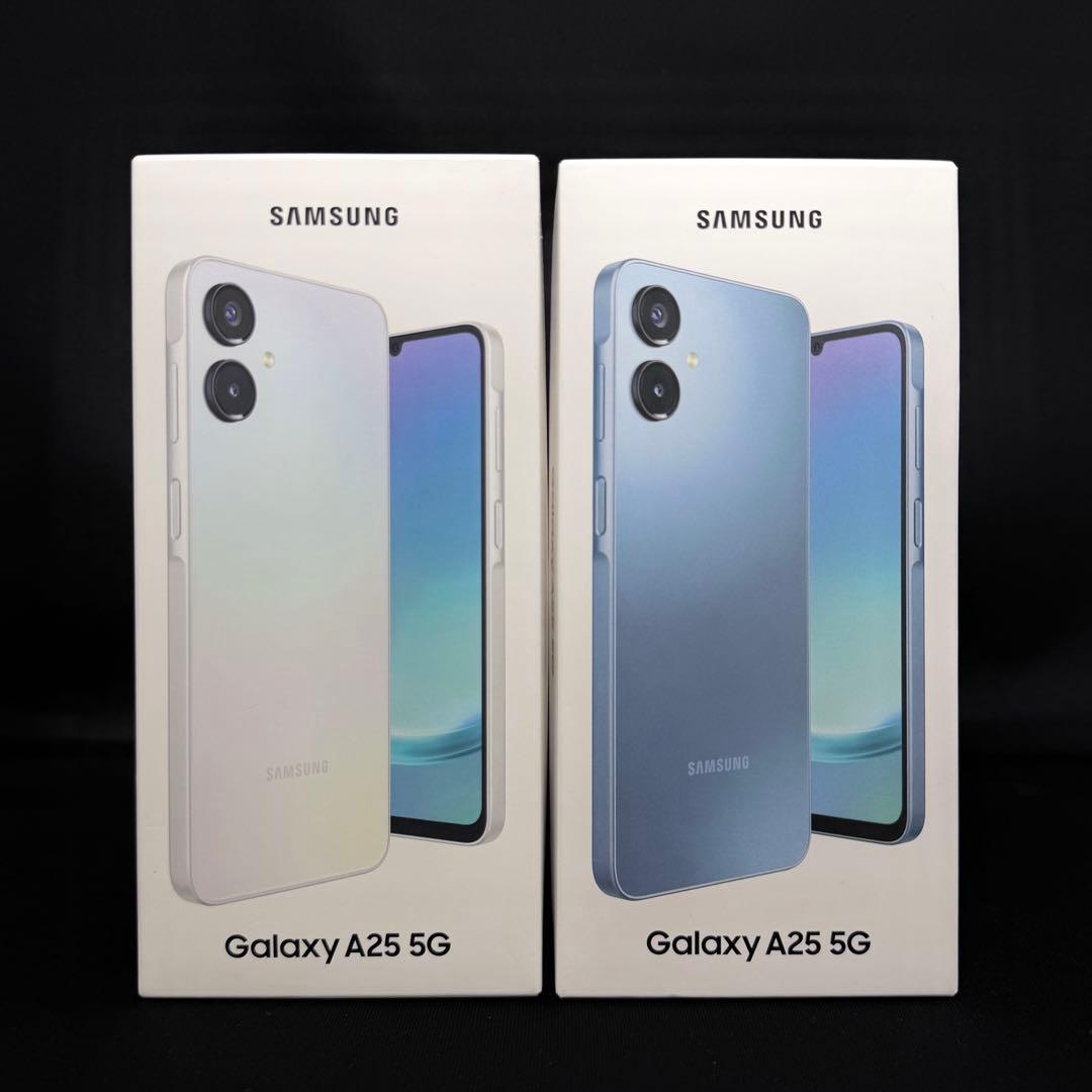 新品未開封】2台】GalaxyA25 5G】ライトブルー】ブルー】SIMフリー②