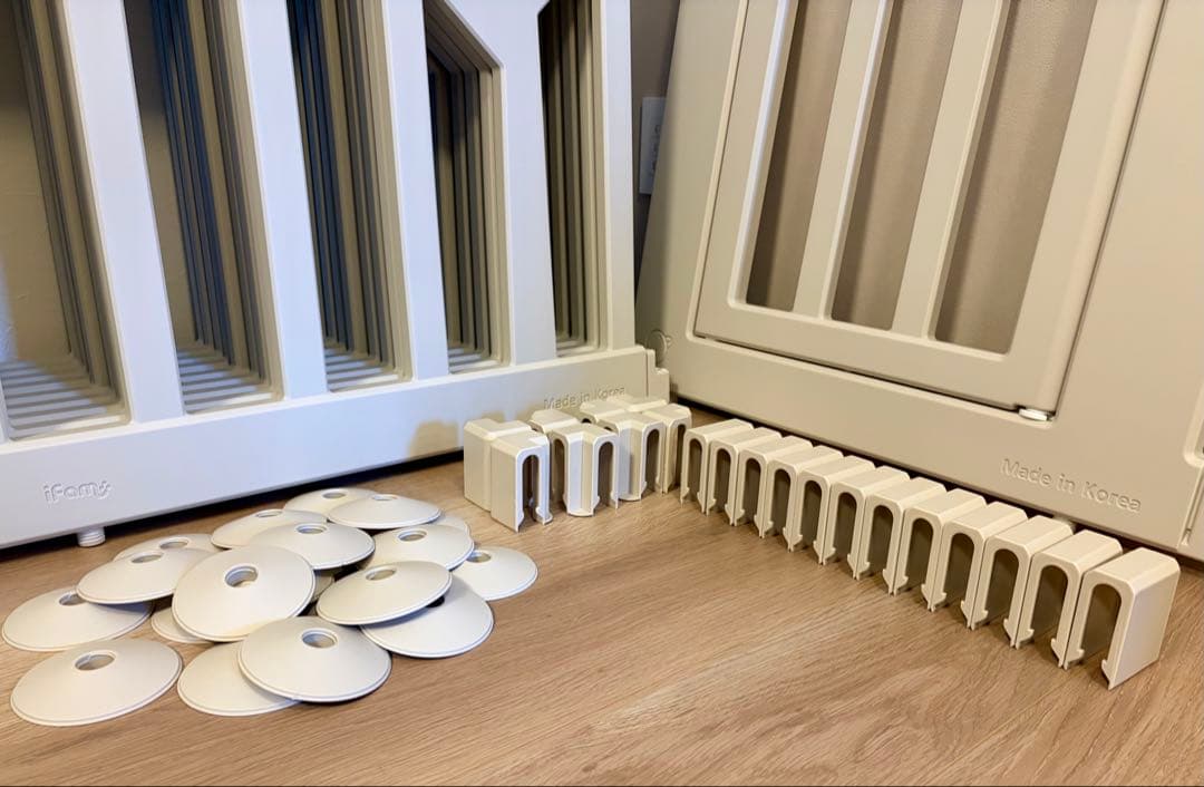 【mooooooo】ベビーサークル バーチ / ドア付き 10枚セット