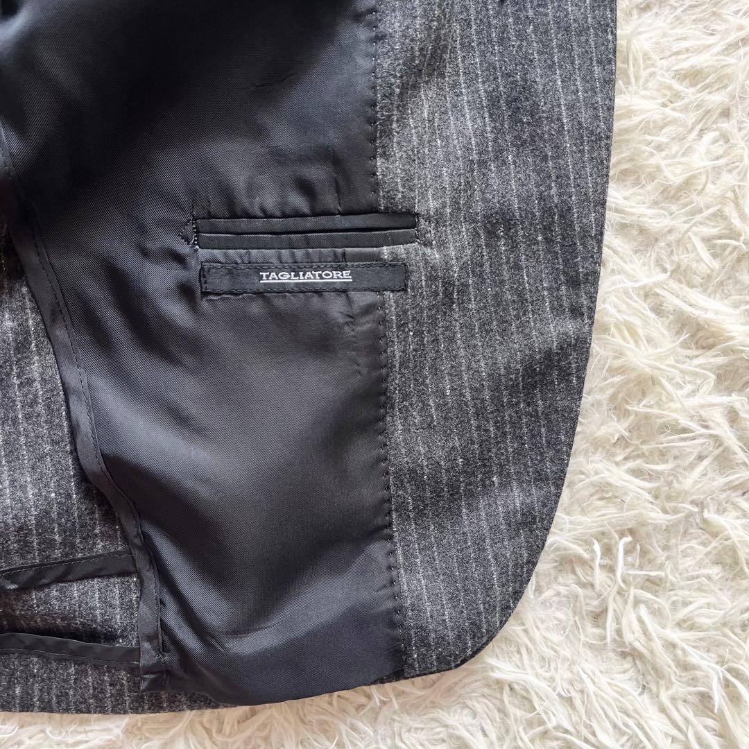 <美品>TAGLIATORE グレー ウール スーツ サイズ50