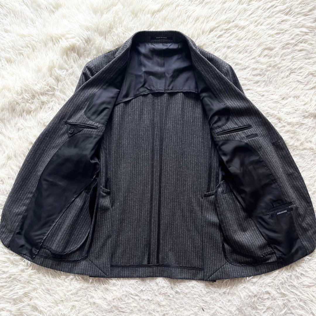 <美品>TAGLIATORE グレー ウール スーツ サイズ50