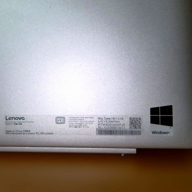 Lenovo ideaPad Miix310 10ICR　2in1タブレットPC