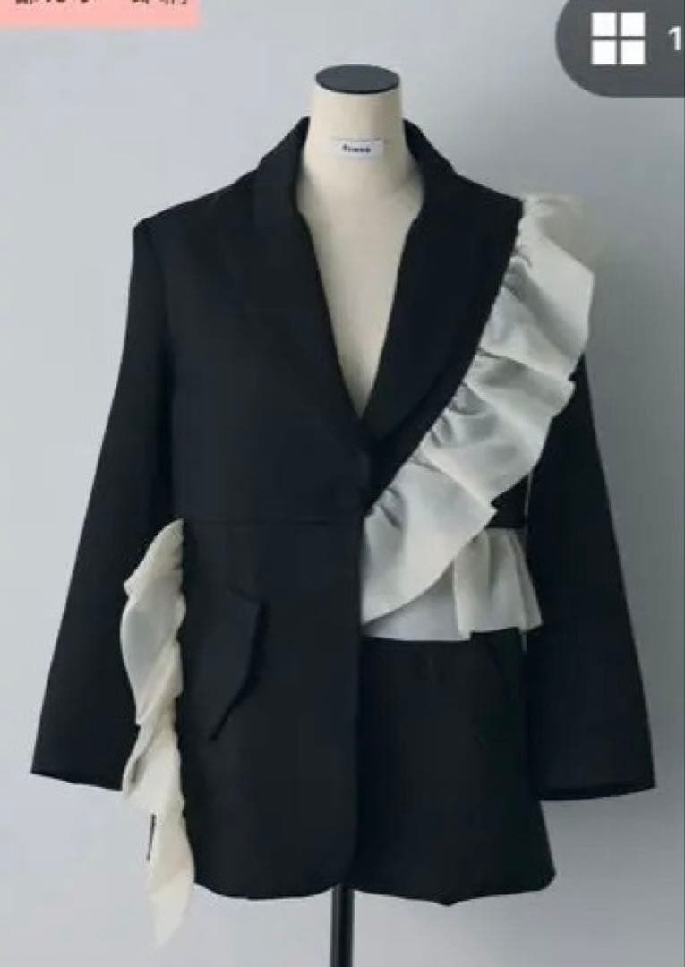 完売品❗️ freneアシメフリルマニッシュジャケット