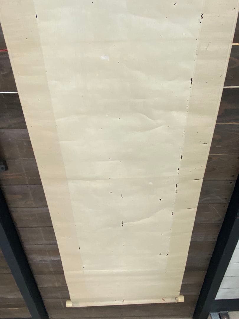 3-2274 掛軸　模写　伊藤若仲　鶏之図　双鶏