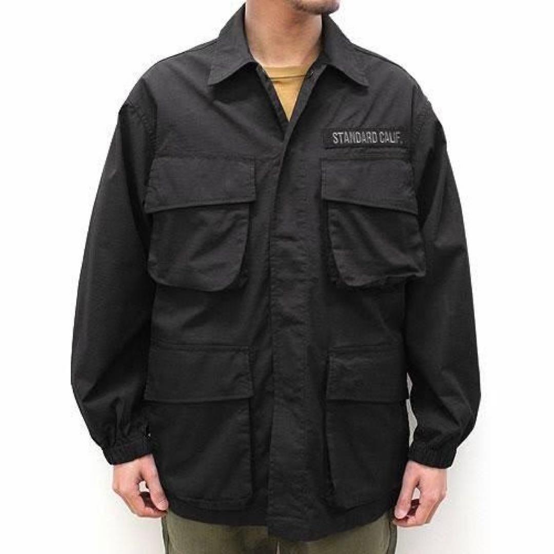 美品 スタンダードカリフォルニア ファティーグ シャツ ジャケット L ブラック